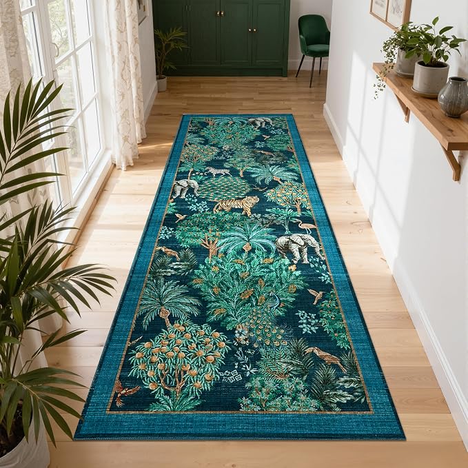 GarveeHome Jungle Rug 2.5x10 Kitchen Runner Rug Non Slip Washable Runners by GarveeHome