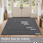BEQHAUSE Dirt Trapper Door Mat 24" x 36", Non-Slip Washable Doormats Entrance - Image 2