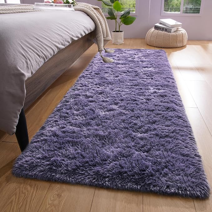 YJ.GWL Fluffy Runner Rugs for Bedroom Living Room Soft Shag Rug 2x6 Feet by YJGWLHomeDecor