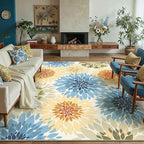 9x12 Indoor Outdoor Area Rug Washable Patio Rug Colorful Non Slip Non Shedding - Image 2