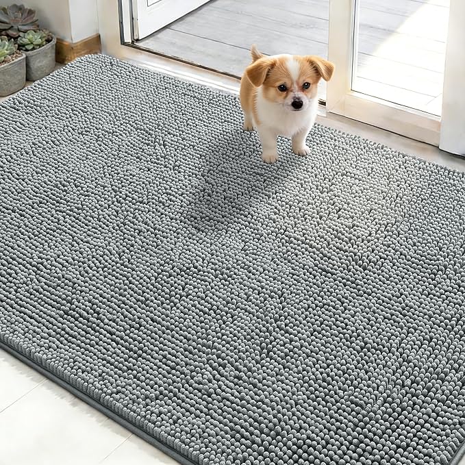 OLANLY Dog Door Mat for Muddy Paws 50x30, Absorbs Moisture and Dirt, Absorbent by OLANLY