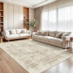 Soalmost Abstract Rug 8x10 Large Living Room Rugs Neutral Modern Washable Area - Image 2
