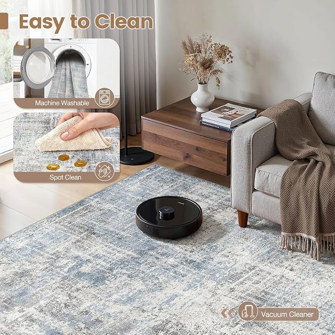 Washable 8x10 Area Rug for Living Room - Image 2
