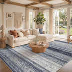 6x8 Area Rugs Living Room: Washable Boho Large Neutral Soft Rug Modern Stain - Image 2