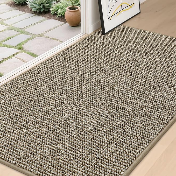 BEQHAUSE Dirt Trapper Door Mat 36" x 60", Non-Slip Washable Doormats Entrance by BEQHAUSE