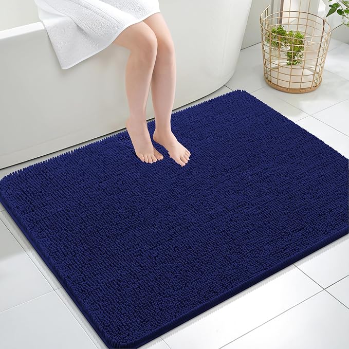 OLANLY Large Bathroom Rugs 40x32, Extra Soft Absorbent Chenille Bath Rugs by OLANLY
