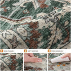6x9 Area Rugs Living Room: Washable Vintage Rug Large Non-Slip Stain Resistant - Image 9