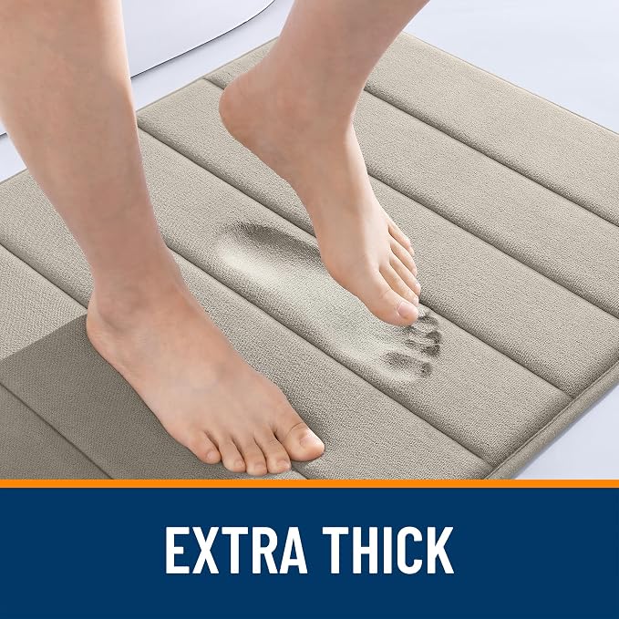 OLANLY Memory Foam Long Bathroom Rugs Runner 59x24, Super Soft Absorbent Bath - Image 6