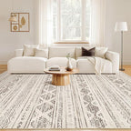 Nakagishi 9x12 Area Rugs Living Room: Washable Boho Large Neutral Soft - Image 4