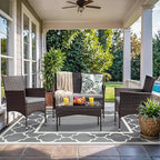 GENIMO 8 ' x 10 ' Outdoor Rug for Patio, Waterproof Indoor Outdoor Plastic - Image 2