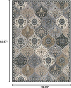 Lahome Moroccan Trellis Washable Area Rug, 5x7 Rugs - Image 2