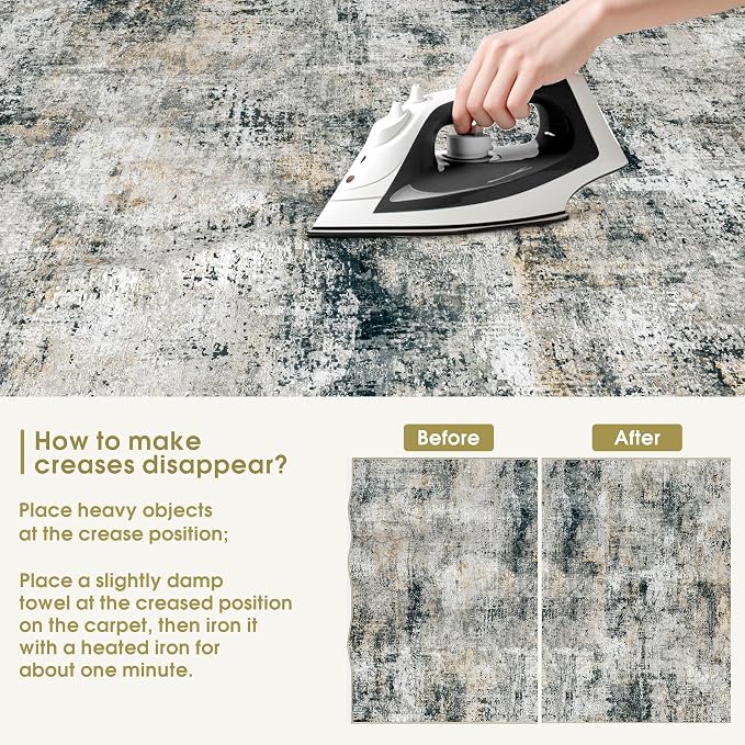 10x14 Area Rugs Living Room Rugs: Large Washable Rug - Image 9