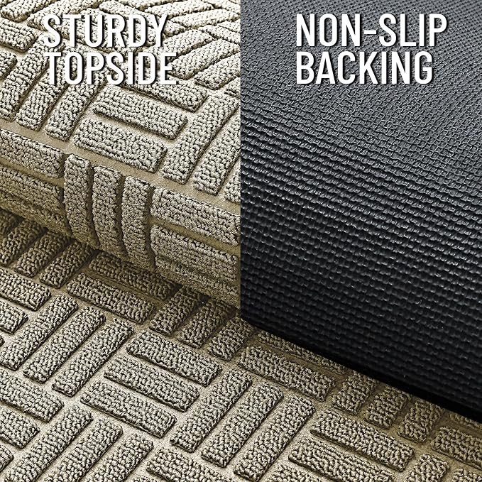 OLANLY Front Door Mat Outside Entrance 71x47, Heavy Duty Sturdy Natural Rubber - Image 4