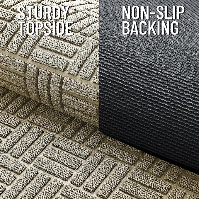 OLANLY Front Door Mat Outside Entrance 59x34, Heavy Duty Sturdy Natural Rubber - Image 4