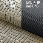OLANLY Front Door Mat Outside Entrance 47x17, Heavy Duty Sturdy Natural Rubber - Image 4