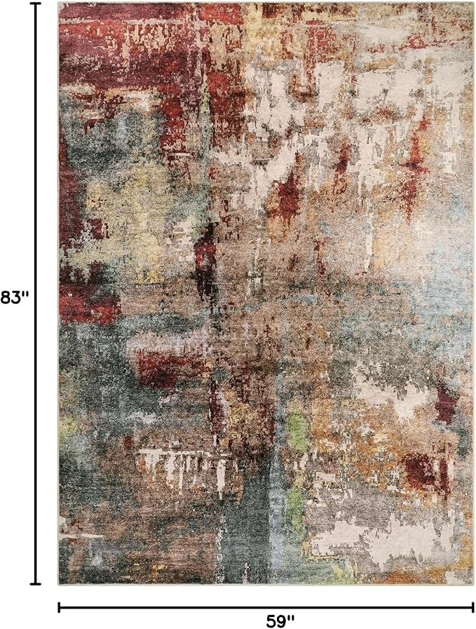 Lahome Modern Abstract 5x7 Area Rugs - Image 2