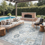 GENIMO Outdoor & Indoor Area Rug 9'x12', Waterproof, Non-Shedding, Easy Cleaning by GENIMO