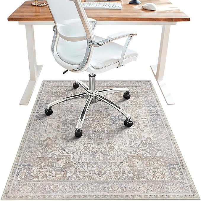 36"x48" Office Chair Mat for Hardwood Tile Floor, Under Desk Carpet Protector by BESBLEE