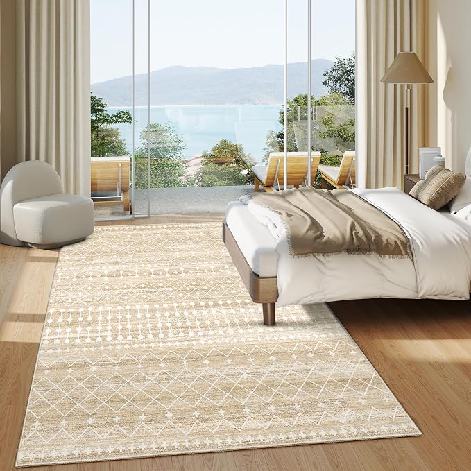 Miukiki 6x9 Area Rug for Living Room Moroccan Washable Rugs Non Slip Indoor - Image 9
