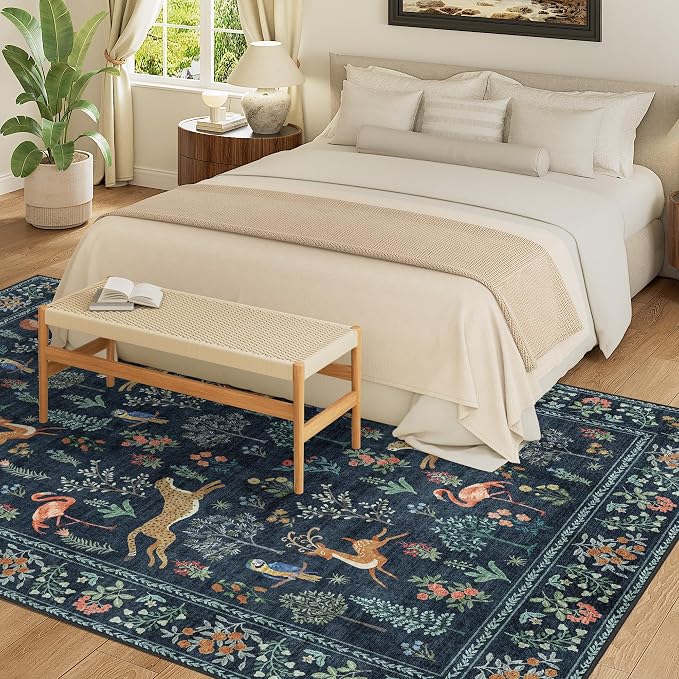 DUKINO 6x9 Rug, Washable Animal Living Room Rug - Image 4