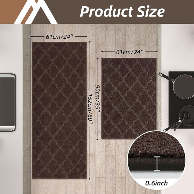 COSY HOMEER Soft Kitchen Rugs for in Front of Sink Super Absorbent Kitchen - Image 2