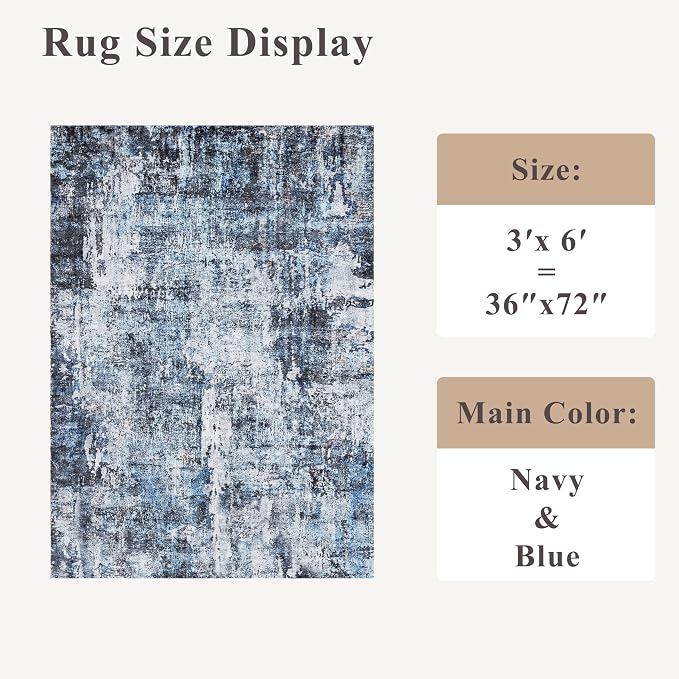3x6 Washable Wide Runner Rug – Non-Slip Floor Carpet Runner - Image 2