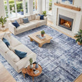 10x14 Area Rugs for Living Room Washable Rug: Anti-Skid Abstract Modern Living by Crority