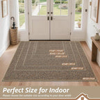 BEQHAUSE Dirt Trapper Door Mat 17" x 30", Non-Slip Doormats Washable Entryway - Image 2