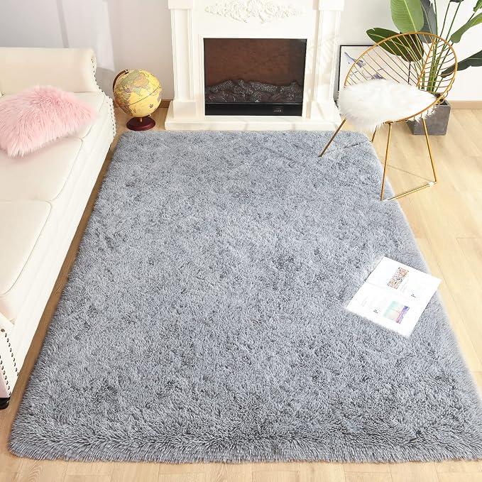 Chicrug Soft Area Rugs for Bedroom Living Room Plush Fluffy Rug 6x9 Feet - Image 6