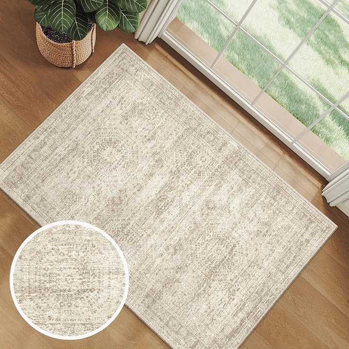 Soalmost 2x3 Washable Rugs for Kitchen, Powder Room Small Area Rug Non-Slip - Image 2