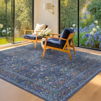 Dark Navy Blue Living Room Rug 5x7 Area Rug - Image 9