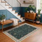 Hazo Haus Dark Green 4x6 Living Room Rug - Image 4