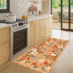 DUKINO 2x4 Washable Runner Rugs, Non Slip Floral Print Entryway Rug - Image 3