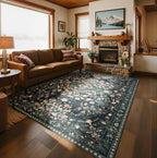 Washable Rugs 8x10 Area Rugs for Living Room, Ultra Soft Faux Wool Retro Carpets by BGASZMakeYourHomeMoreCozy