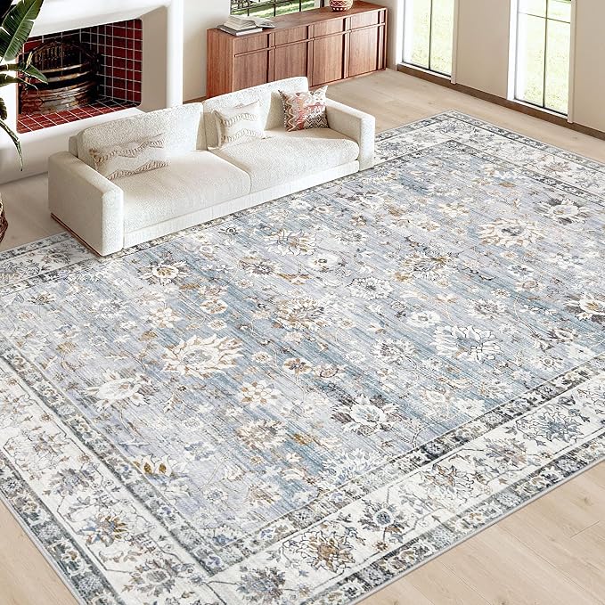XLUEZ Area Rug 10x14 Living Room Rugs, Machine Washable Vintage Distressed Boho - Image 2