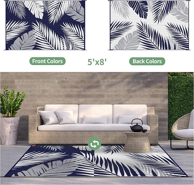 GENIMO Outdoor Rug 5' x 8' Waterproof - Image 2