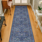 Dark Blue Washable 2x7 Runner Rug Non Slip - Image 6