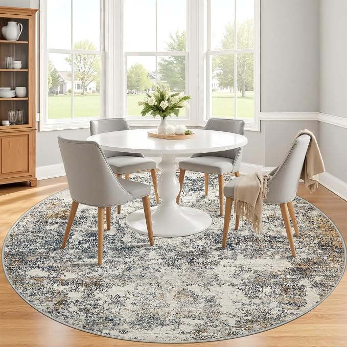 6ft Washable Round Rug - Image 3