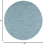 SAFAVIEH Courtyard Collection 6'7'' Round Aqua/Grey CY8521 Indoor/ Outdoor - Image 2