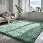 PAGISOFE Sage Green Rugs for Living Room, 5x7 Ft Shaggy Rug Plush Fuzzy Carpet - Image 5