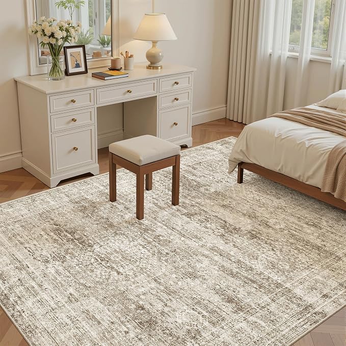 Soalmost 6x9 Area Rug for Living Room Washable 6x9 Rug Non-Slip Modern Rugs for - Image 3