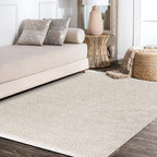 JONATHAN Y Mercer Shag Plush Tassel Cream Indoor Area Rug, Contemporary - Image 6