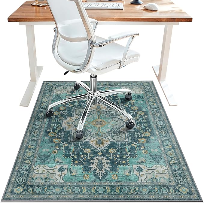 36"x48" Office Chair Mat for Hardwood Tile Floor, Under Desk Carpet Protector by BESBLEE