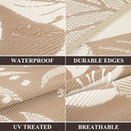 Pauwer Waterproof Outdoor Rug 8x10, Reversible Plastic Straw Patio Camping Rug - Image 3