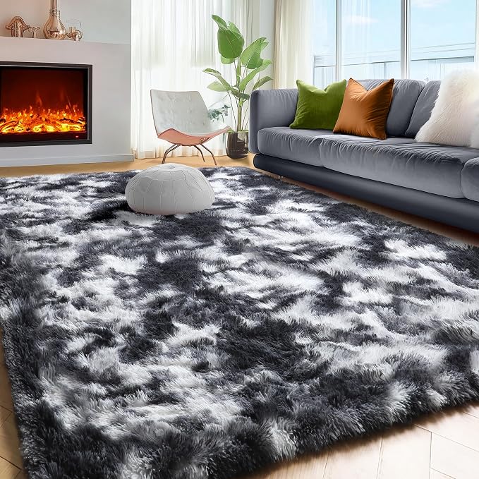 PAGISOFE Black White Grey Area Rugs - Image 5