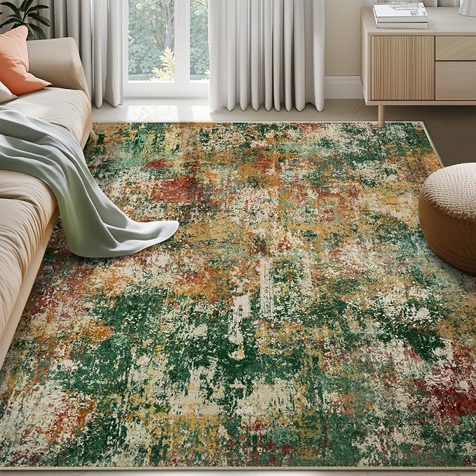 RELEANY Washable Area Rugs 7'x9' Non-Slip Modern Abstract Soft - Image 3