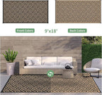 GENIMO Outdoor Rug for Patio Clearance, Reversible Plastic Straw Rugs for RV - Image 4