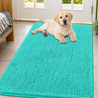 Smiry Dog Door Mat for Muddy Paws 54x32, Absorbent Dirt Trapper, Non-Slip by Smiry