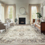 AMADA HOMEFURNISHING Washable Area Rug, Low-Profile Large Area Rug by AMADAHOMEFURNISHING