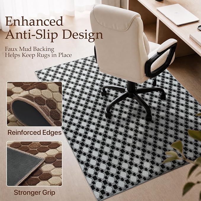 48"x60" Office Chair Mat for Hardwood Tile Floor, Under Desk Carpet Protector - Image 5